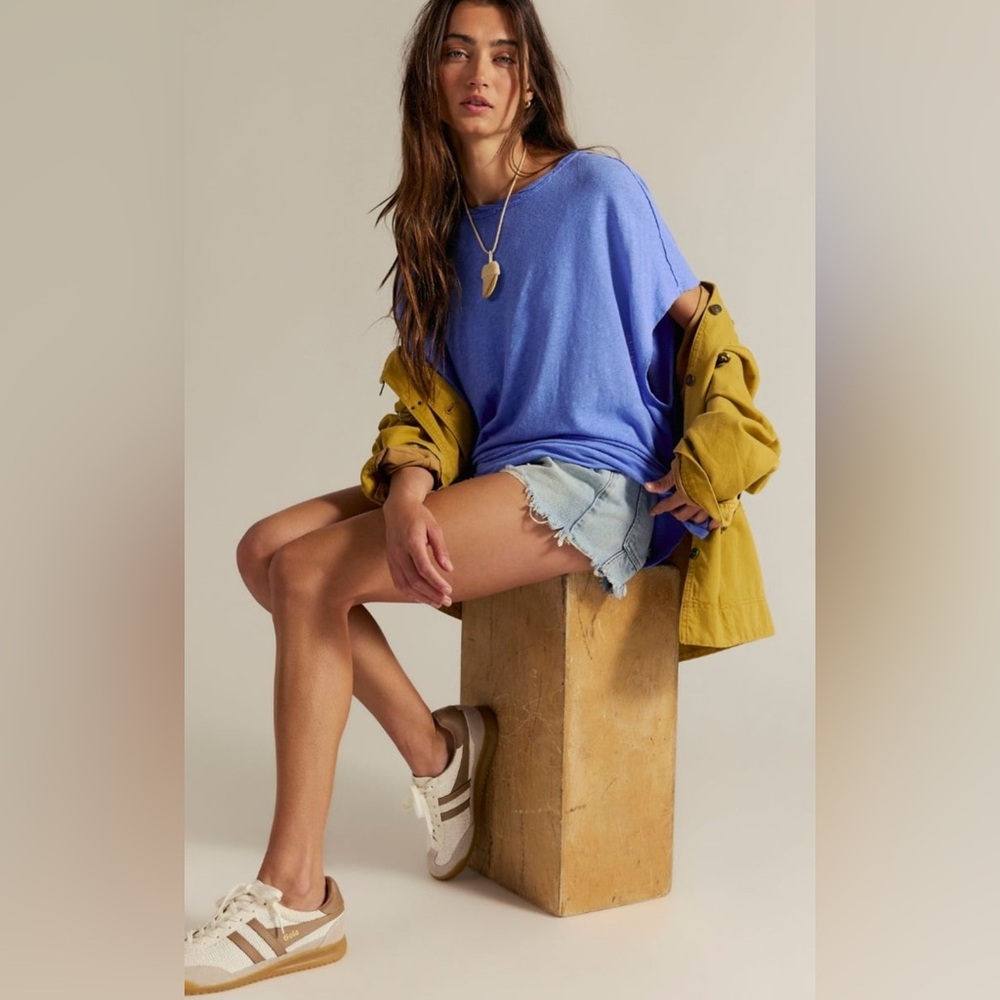 FREE PEOPLE We The Free Crystalle Tee TOP - Picture 4 of 4